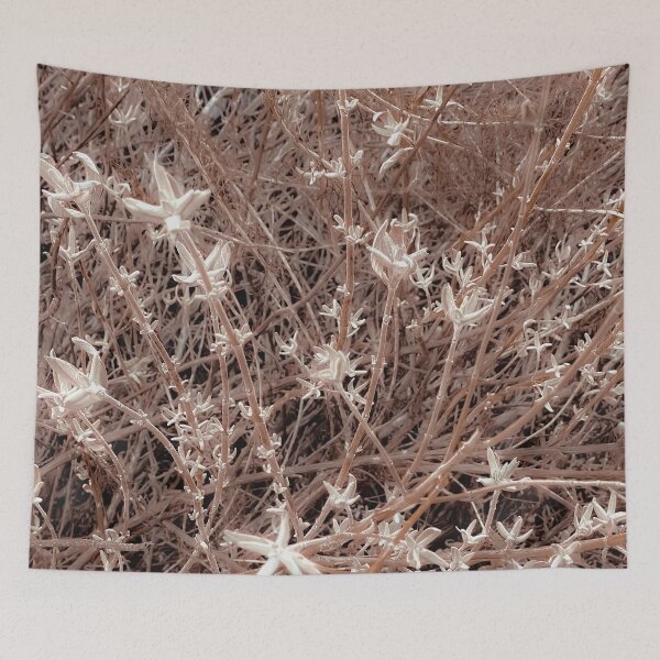 Item preview, blooming dry plant with brown dry grass field background designed and sold by Mrvell.