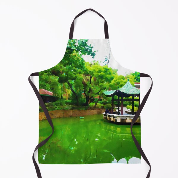 Item preview, Asian Green Garden Resting Hill Xie Shan Watercolor Painting designed and sold by impetum.