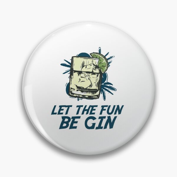 Item preview, Let the fun be gin! blue written designed and sold by graziellostesso.