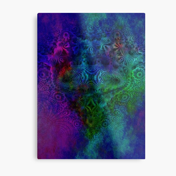 Face Mandelbulb Fractal Metal Print