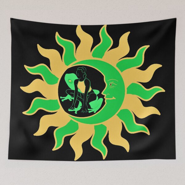 Item preview,  Yoga Frog Pose With Sun And Moon designed and sold by TeesFashion.