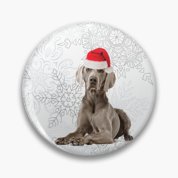 Item preview, Weimaraner Christmas Gift Santa Snowflakes designed and sold by FunShirtDesigns.