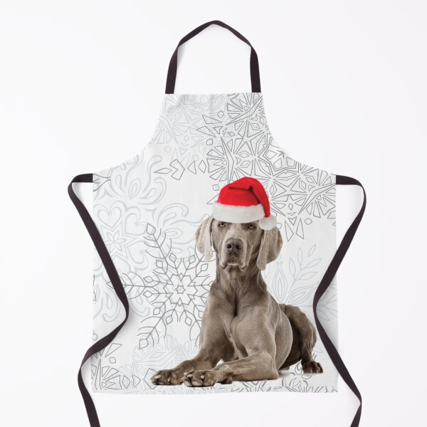 Item preview, Weimaraner Christmas Gift Santa Snowflakes designed and sold by FunShirtDesigns.
