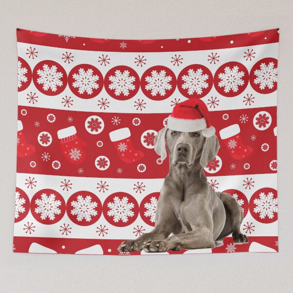 Item preview, Weimaraner Christmas Gift Santa Winter Wonderland designed and sold by FunShirtDesigns.