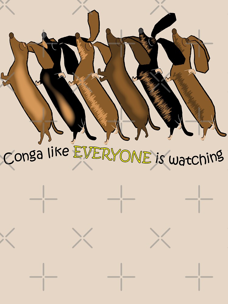 "Doxie Conga Line" Tshirt by Khanagirl Redbubble