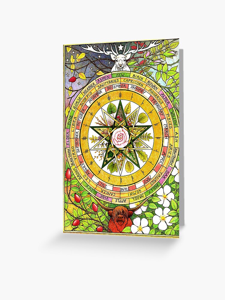 Thumbnail 1 of 2, Greeting Card, The Ogham Grove (full colour) designed and sold by Yuri-Leitch.