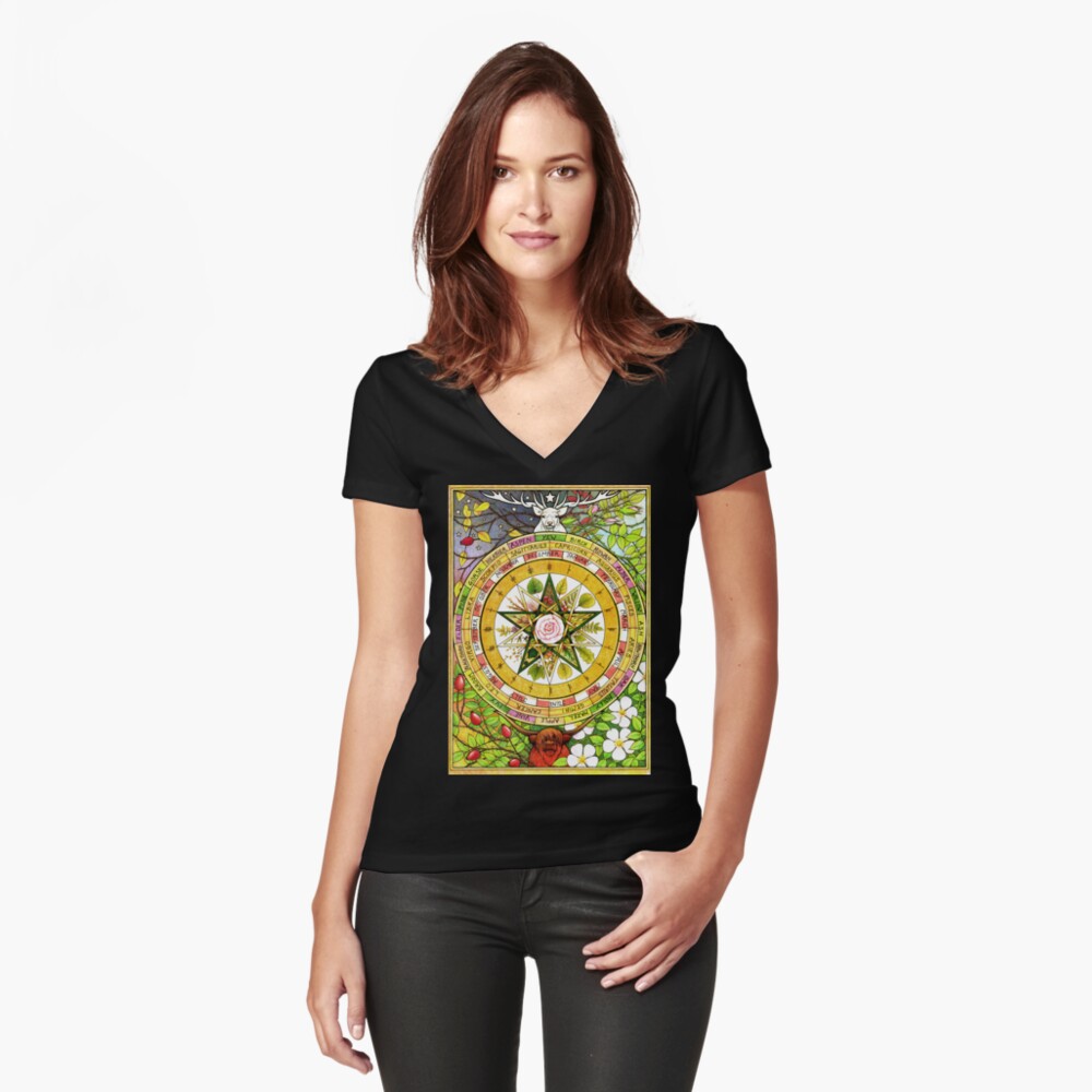 Item preview, Fitted V-Neck T-Shirt designed and sold by Yuri-Leitch.