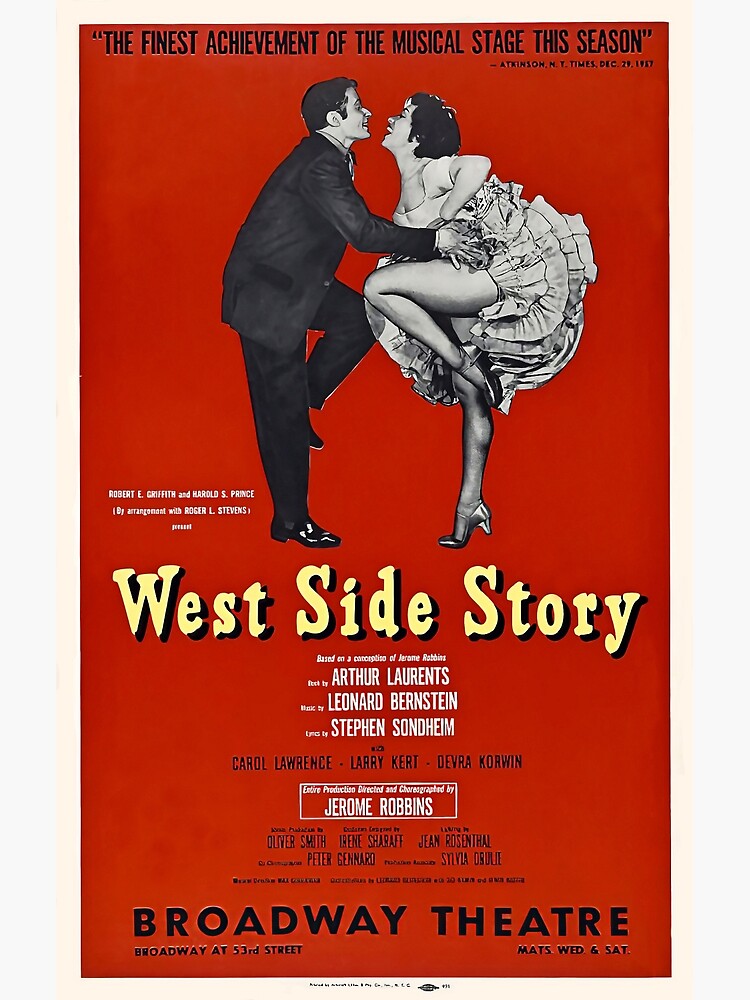 "West Side Story 1958 Vintage Poster" Poster for Sale by DKDigital