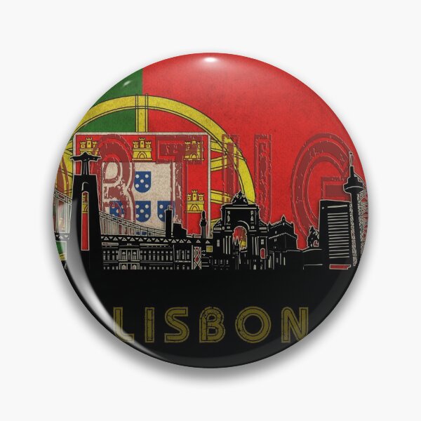 Item preview, lisbon skyline flag designed and sold by BekimART2.