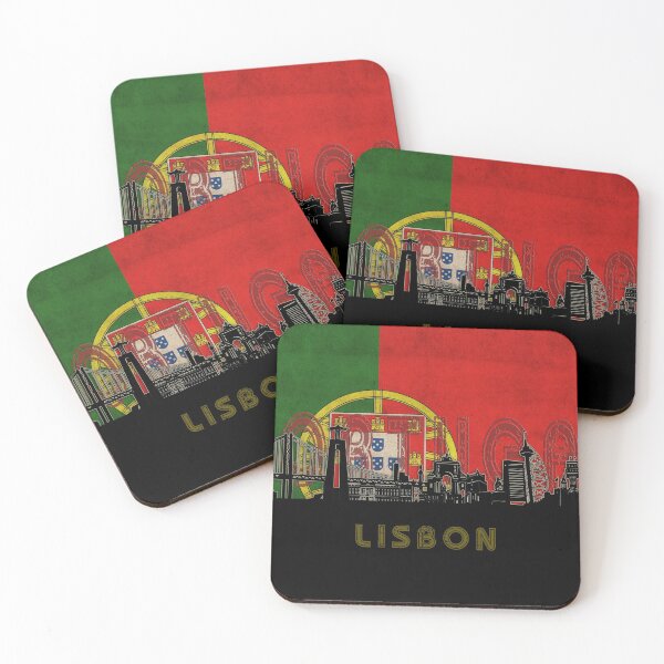 Item preview, lisbon skyline flag designed and sold by BekimART2.