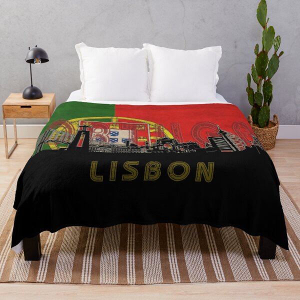 Item preview, lisbon skyline flag designed and sold by BekimART2.