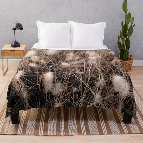 Item preview, blooming grass flowers with brown dry grass background designed and sold by Mrvell.