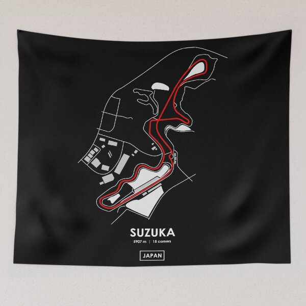 Item preview, SUZUKA - JAPAN TRACK MAP 2.0 RED designed and sold by andreanastasio.