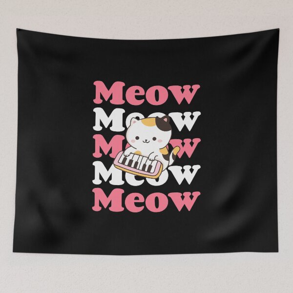 Item preview, Kawaii Cat Playing Piano designed and sold by friendlyspoon.