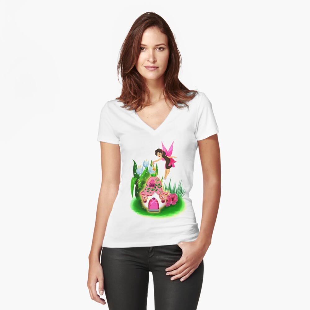 Item preview, Fitted V-Neck T-Shirt designed and sold by TeelieTurner.