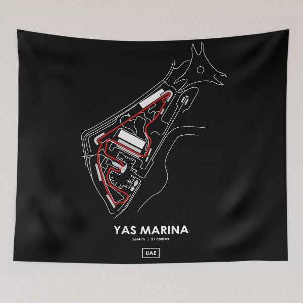 Item preview, YAS MARINA - UAE TRACK MAP 2.0 RED designed and sold by andreanastasio.