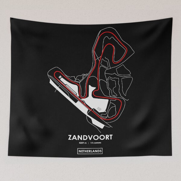 Item preview, ZANDVOORT - NETHERLANDS TRACK MAP 2.0 RED designed and sold by andreanastasio.