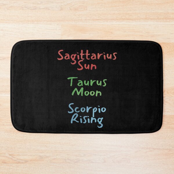 Item preview, Sagittarius Sun Taurus Moon Scorpio Rising Text designed and sold by leomooncreates.