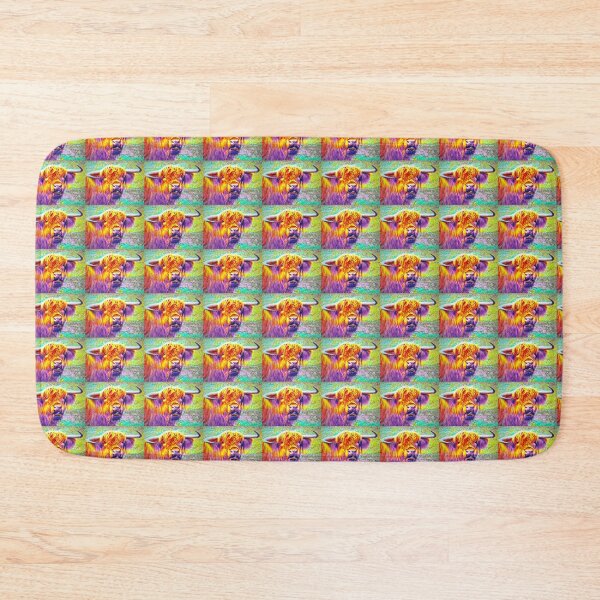 Item preview, Psychedelic highland cow designed and sold by amupanda.