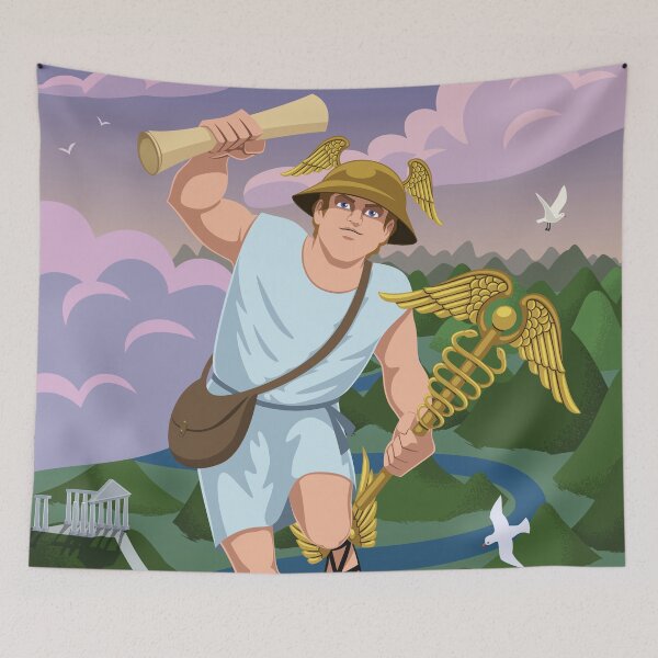 Item preview, The messenger of the Gods Hermes designed and sold by bubble-bulb.