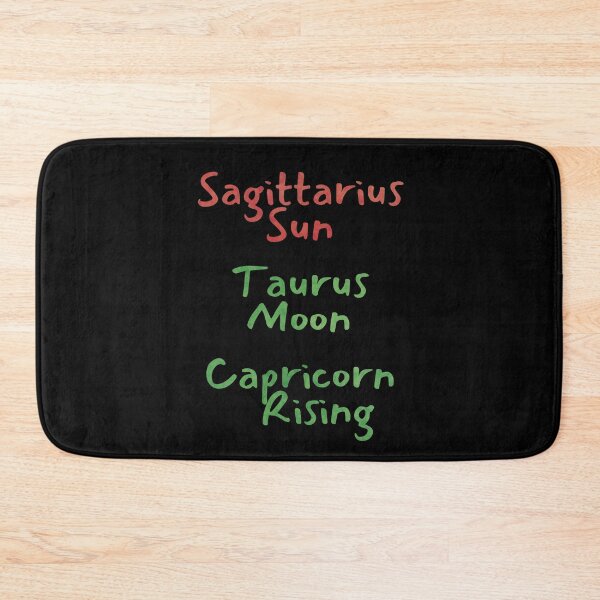 Item preview, Sagittarius Sun Taurus Moon Capricorn Rising Text designed and sold by leomooncreates.
