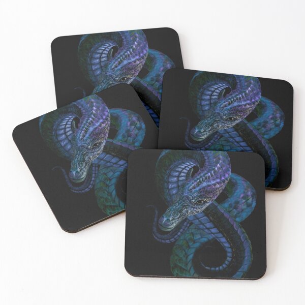 Item preview, Blue Wyrm Dragon coming out of the Darkness designed and sold by sodsworld.