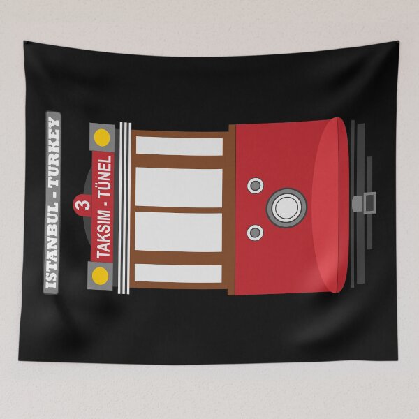 Item preview, Istanbul Vintage Tram - Taksim-Tünel line Turkey (on black) designed and sold by Groenendijk.
