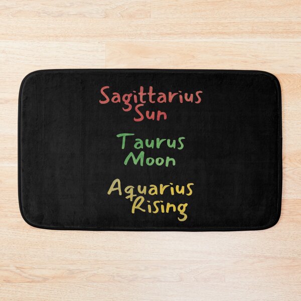 Item preview, Sagittarius Sun Taurus Moon Aquarius Rising Text designed and sold by leomooncreates.