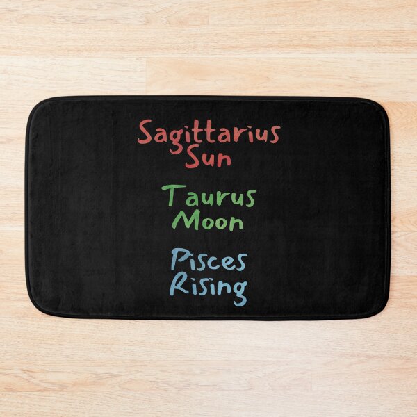 Item preview, Sagittarius Sun Taurus Moon Pisces Rising Text designed and sold by leomooncreates.