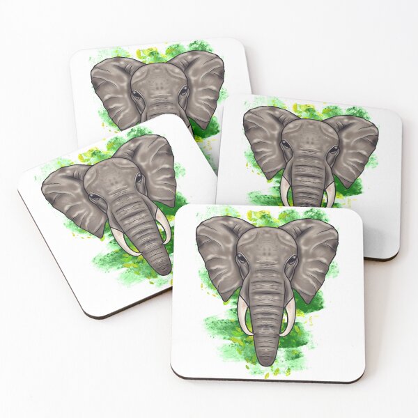 Item preview, Elephant with green folage designed and sold by Chillateez.