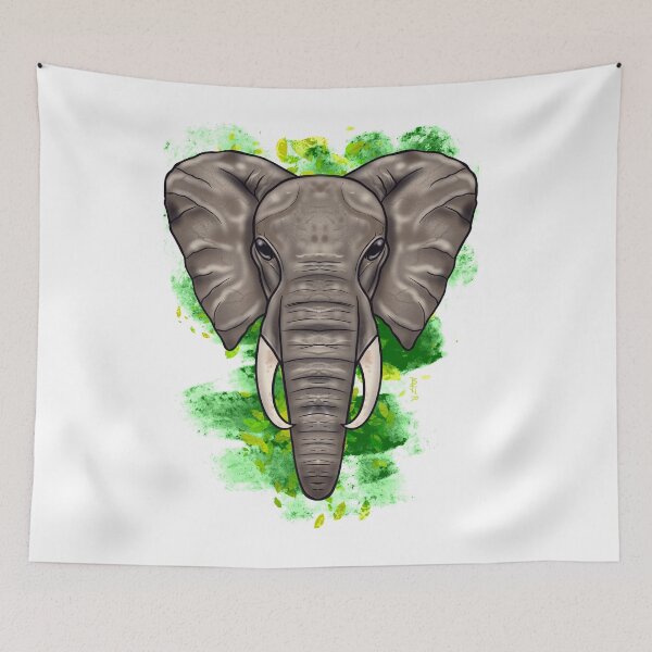 Item preview, Elephant with green folage designed and sold by Chillateez.