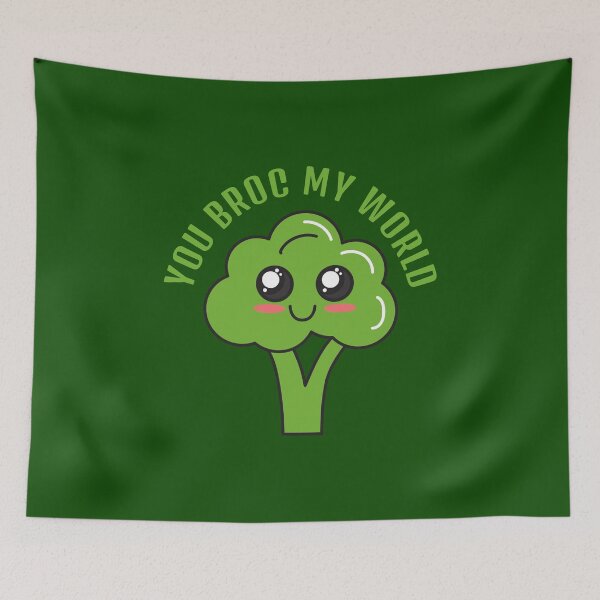 Item preview, You broc my world Kawaii brocolli designed and sold by KawaiiPark.
