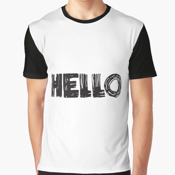 Hello Scribble Graphic T-Shirt