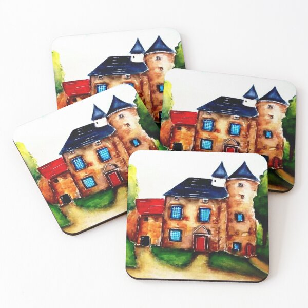 Item preview, Castle house painting with watetcolors designed and sold by horseaddicted.