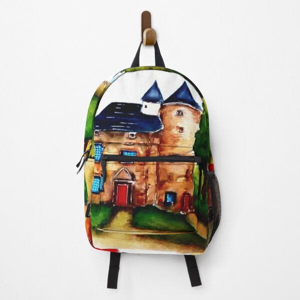 Item preview, Castle house painting with watetcolors designed and sold by horseaddicted.