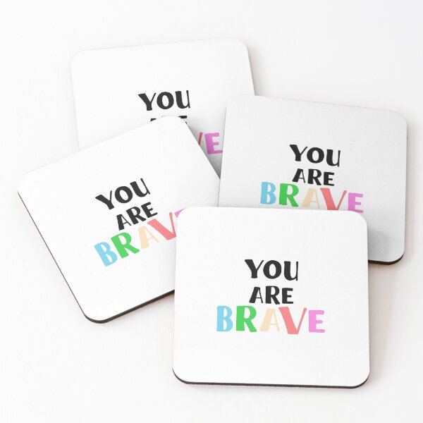 Item preview, You Are Brave Quote Art Design Inspirational Moti designed and sold by vividpixelusa.