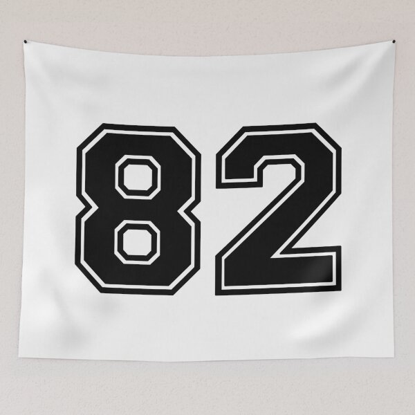 Item preview, Eighty two black Jersey number 82 second  designed and sold by Greenfieldlogo.