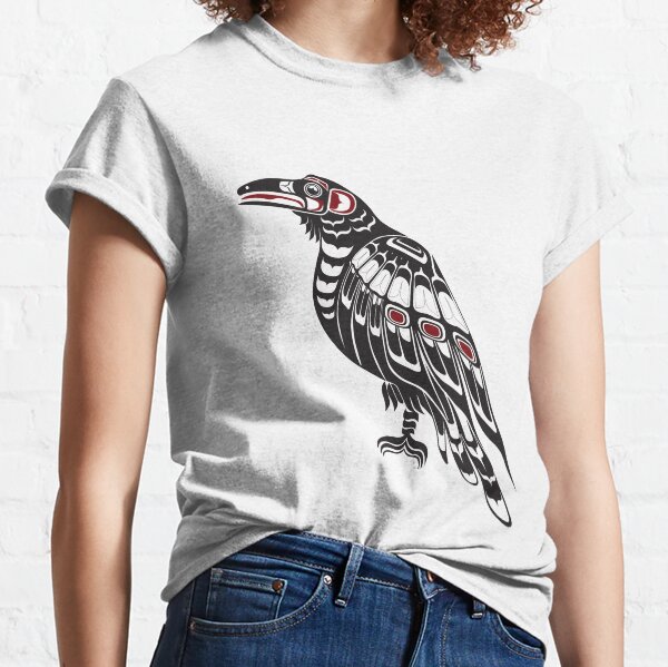 Pacific Northwest Raven native american salish formline art Crow Classic T-Shirt