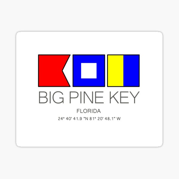 Big Pine Key, FLORIDA Nautical Flag Art Sticker