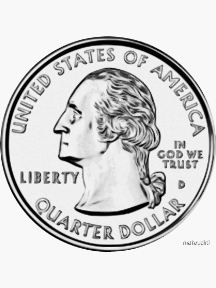 "USA Coin" Sticker for Sale by mateusini Redbubble