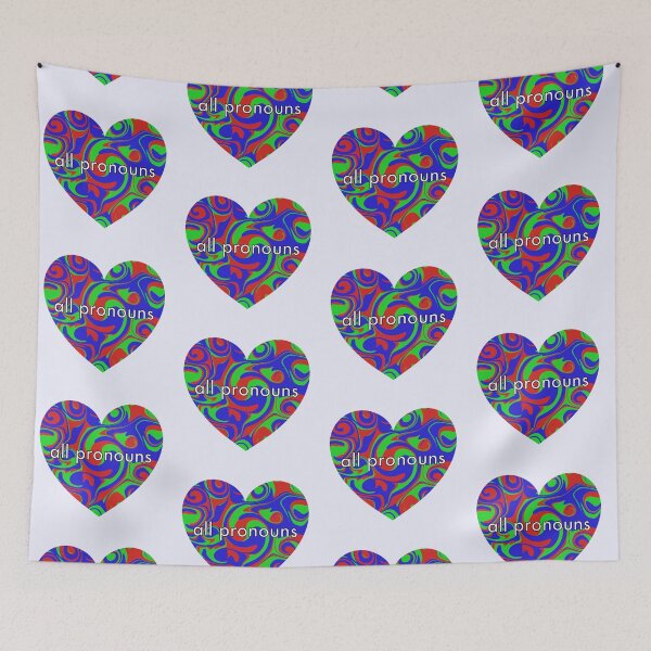 Item preview, All Pronouns Pronouns Heart  designed and sold by Mickey Kyan.