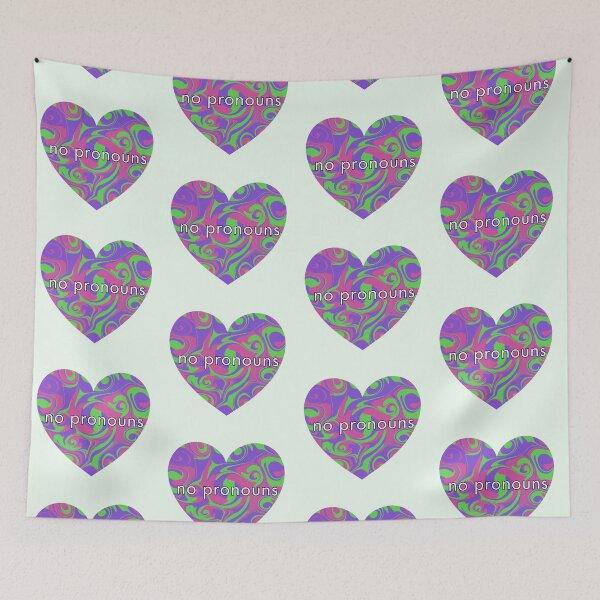Item preview, No Pronouns Pronouns Heart  designed and sold by Mickey Kyan.