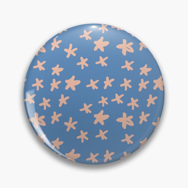 Item preview, Royal Blue and Peach Stars Pattern designed and sold by urbnbodga.