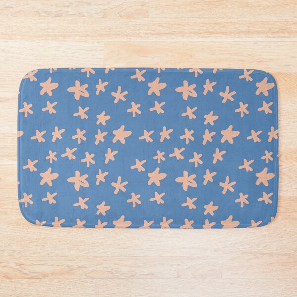 Item preview, Royal Blue and Peach Stars Pattern designed and sold by urbnbodga.