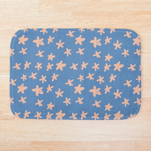 Item preview, Royal Blue and Peach Stars Pattern designed and sold by urbnbodga.