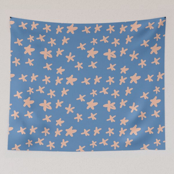 Item preview, Royal Blue and Peach Stars Pattern designed and sold by urbnbodga.