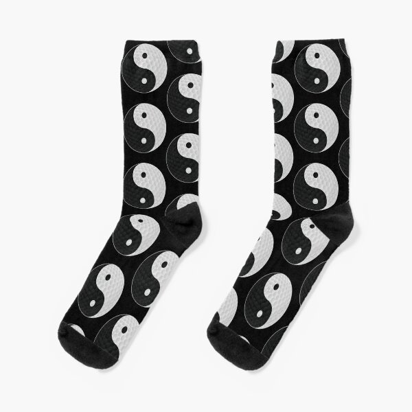 Yin and Yang Golf Ball as a funny golf gift for men and women Socks