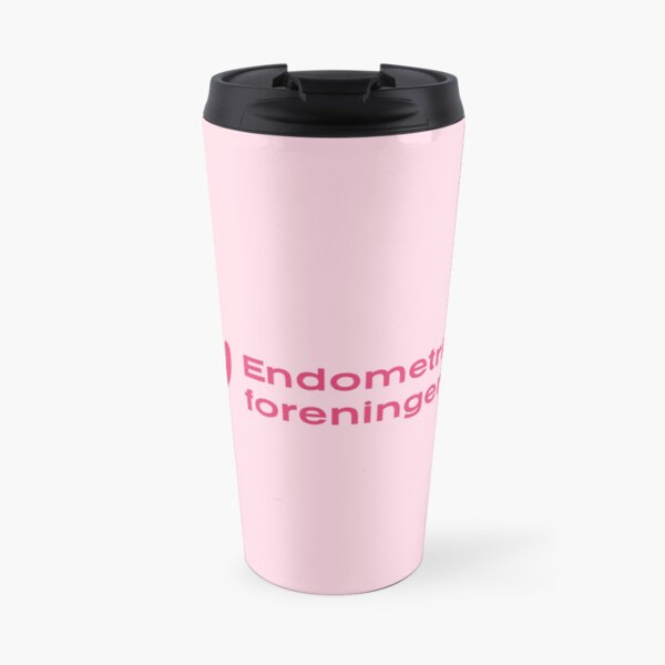 Rosa endometrioselogo med skrift Travel Mug