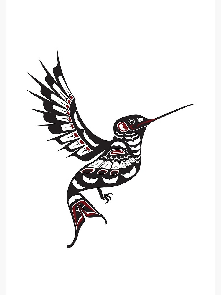 Pacific Northwest Hummingbird native american salish formline art