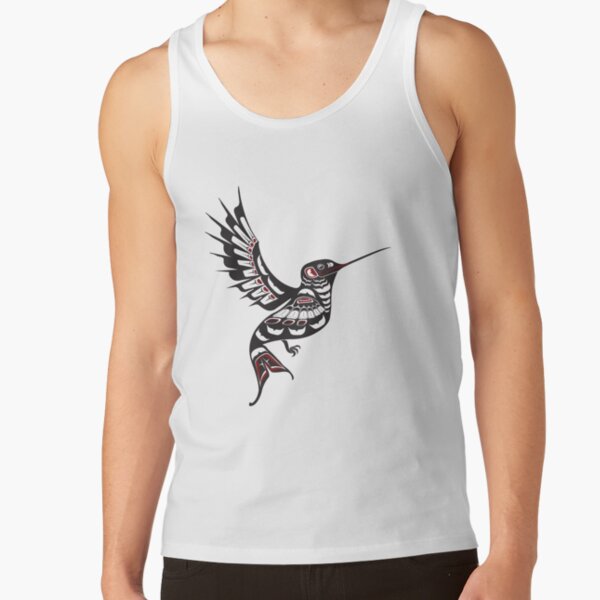 Pacific Northwest Hummingbird native american salish formline art colibrí Tank Top